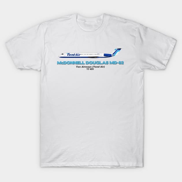 McDonnell Douglas MD-82 - Ten Airways (Tend Air) T-Shirt by TheArtofFlying